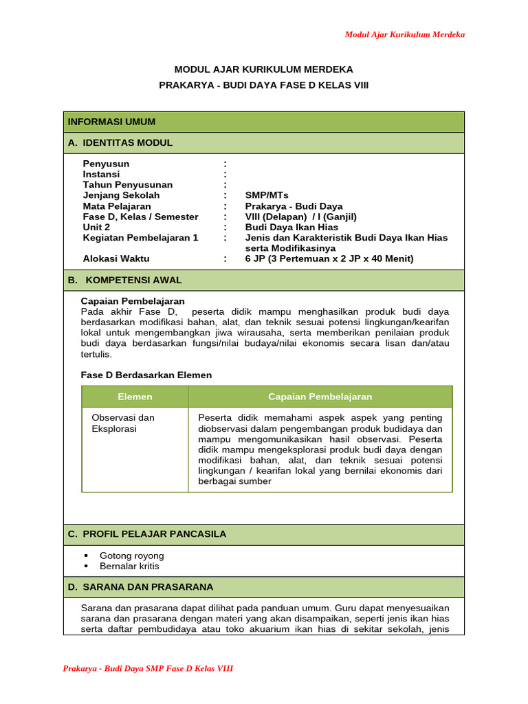 Modul Ajar Unit 2 | PDF
