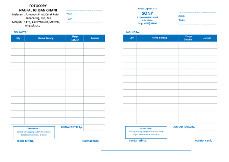 03 Contoh Nota Foto | PDF
