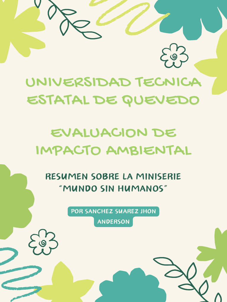 Evaluación de Impacto Ambiental en "Mundo Sin Humanos" | PDF