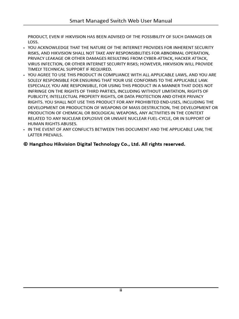 Hikvision Smart Managed Switch Manual | PDF