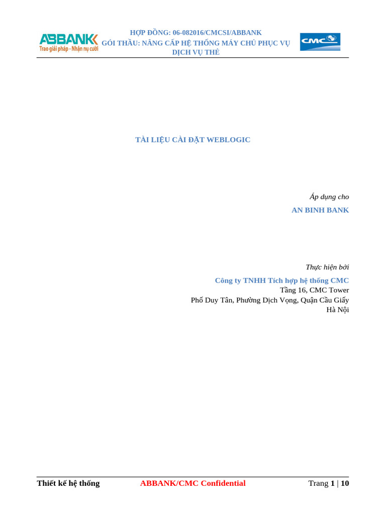07 TL Cai Dat Weblogic | PDF