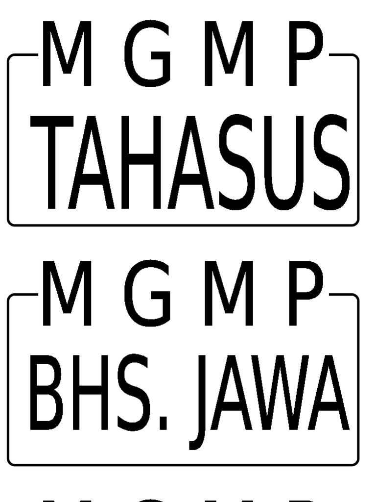 Label MGMP Mapel | PDF