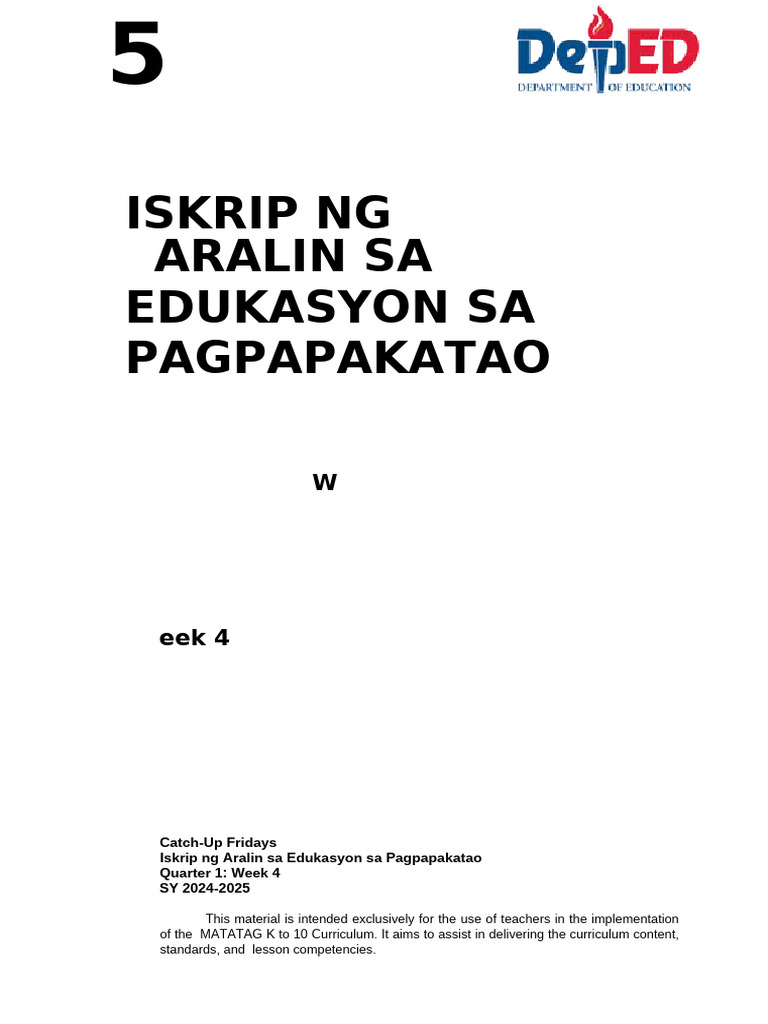 Co 2024 Ls Grade 5 Cuf Esp q1 w4 RPHV | PDF