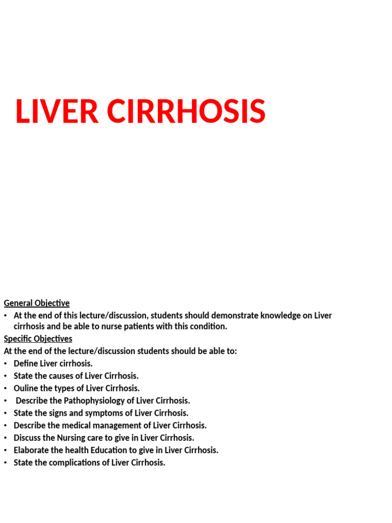Understanding Liver Cirrhosis: Causes & Care | PDF | Cirrhosis | Liver