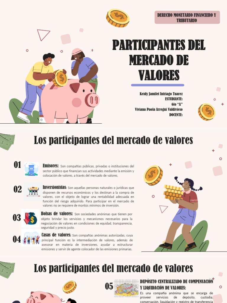 Participantes en el Mercado de Valores | PDF | Bolsa de Valores | Bolsa