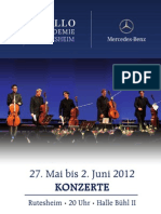 Flyer für die Konzerte der Cello Akademie Rutesheim 2012