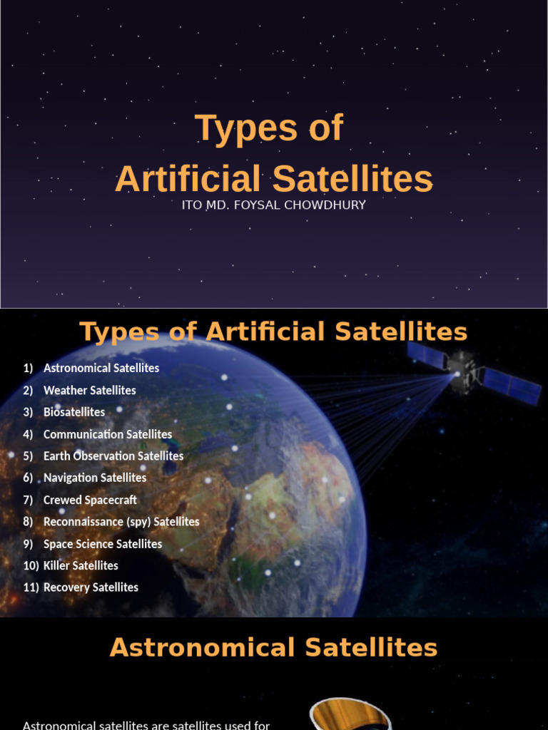 Types of Artificial Satellites | PDF