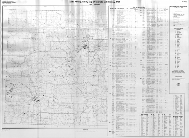 MS-24 Metal Mining Activity Map of Colorado and Directory, 1984 | PDF