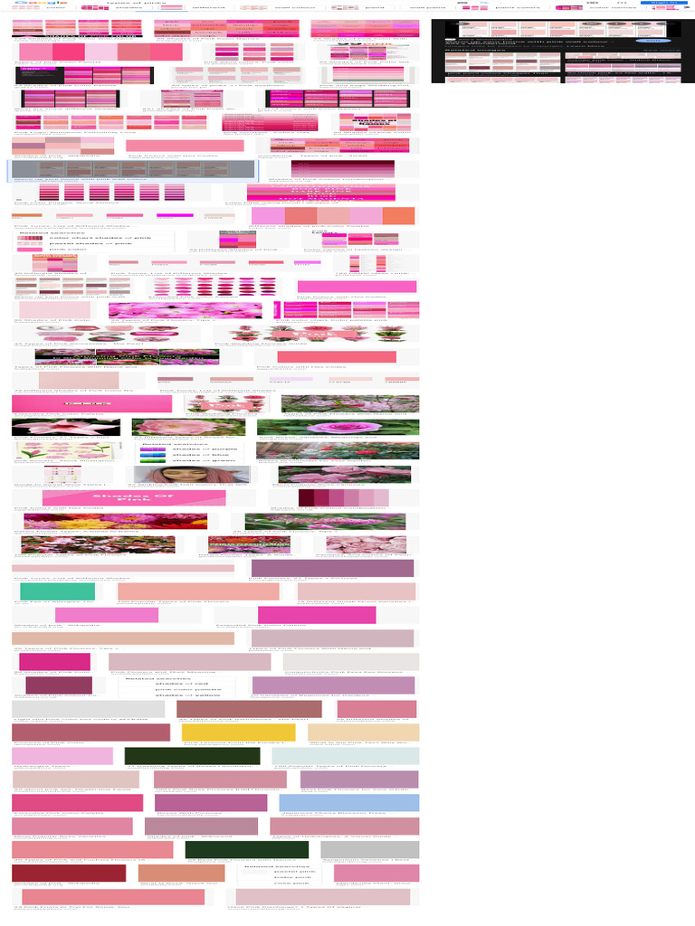 Comprehensive Guide to Pink Shades | PDF | Color | Vision