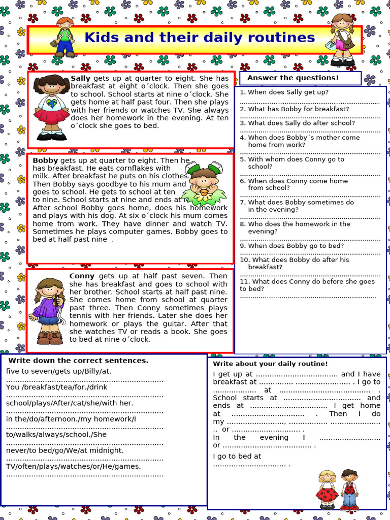 Kids' Daily Routines and Activities | PDF | Chess Openings | Chess Theory