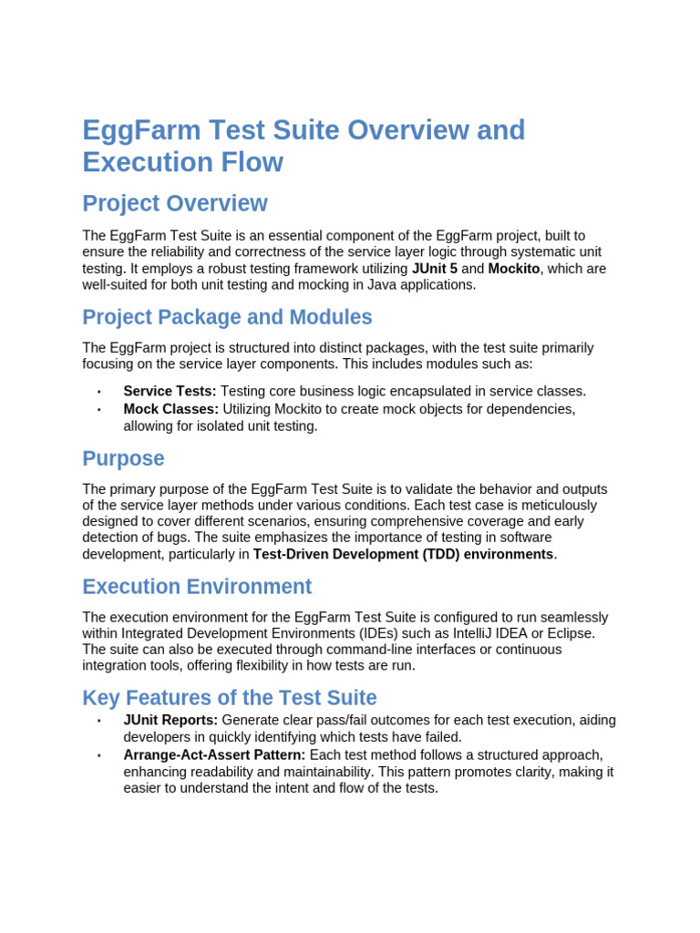 EggFarm Test Suite Overview and Execution Flow | PDF | Test Driven ...