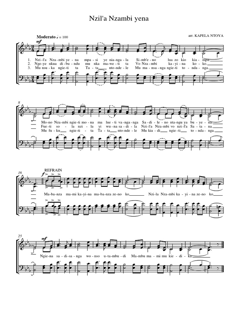 Nzila Nzambi Yena Lyrics | PDF