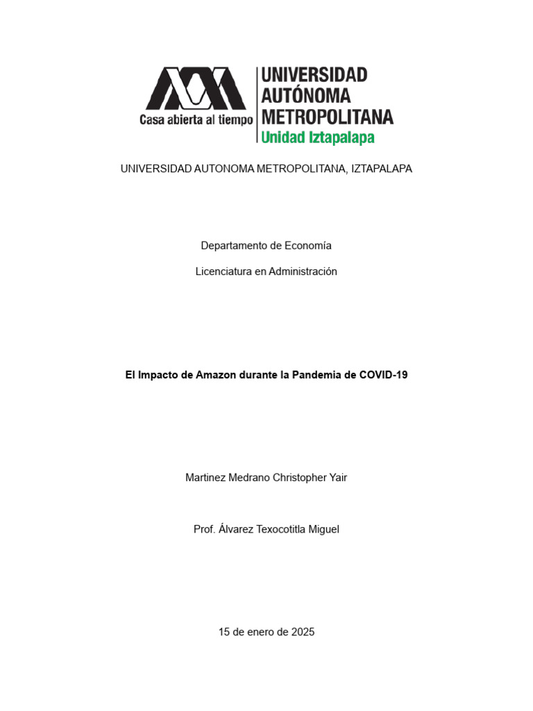 Impacto de Amazon en la pandemia | PDF | Sustentabilidad | Mercado ...
