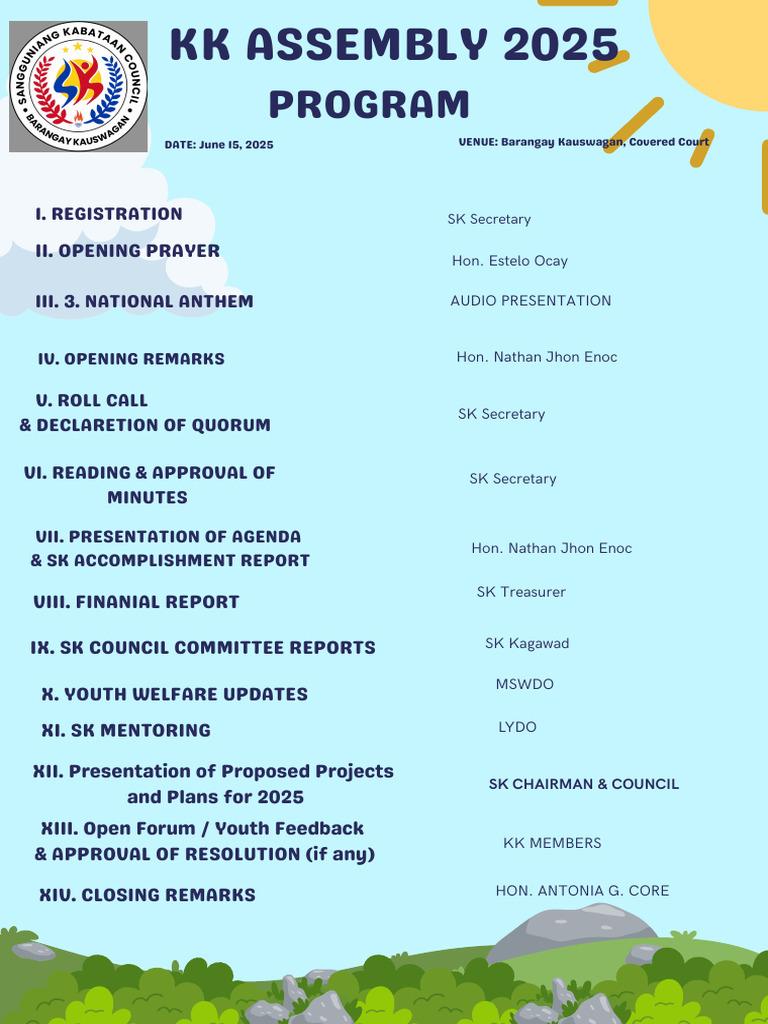 KK Assembly 2025 Program Overview | PDF