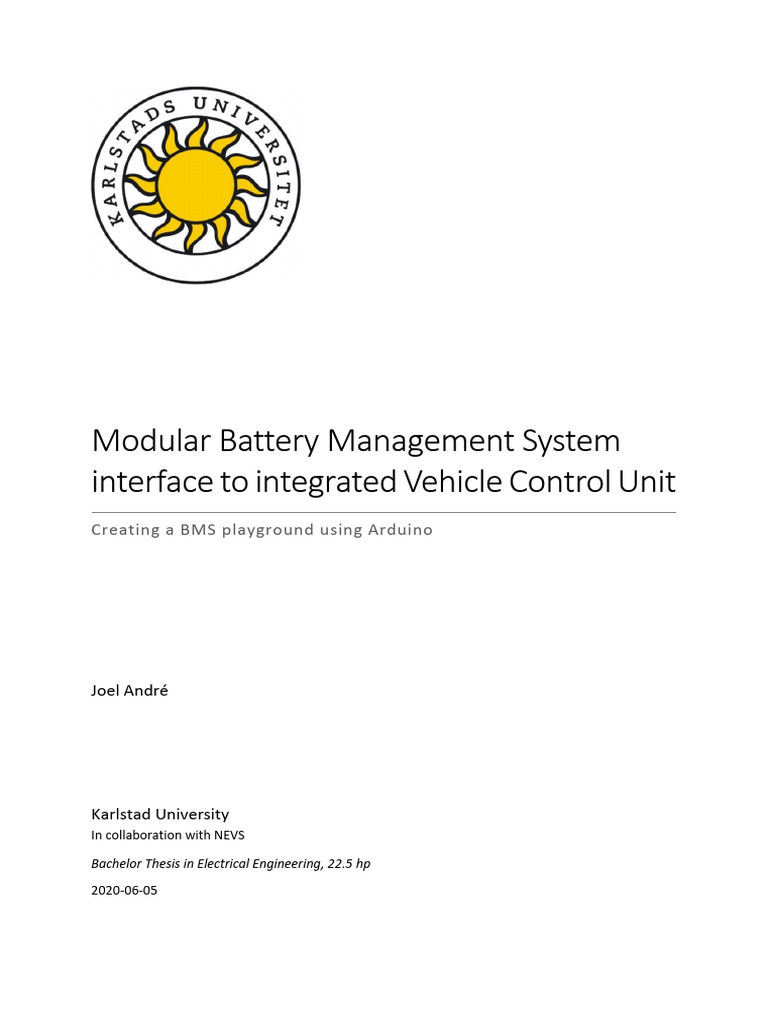 Modular BMS for Electric Vehicles | PDF | Capacitor | Resistor