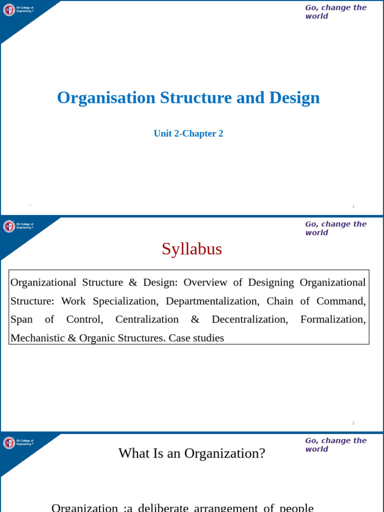 Organizational Structure & Design Overview | PDF | Organizational ...