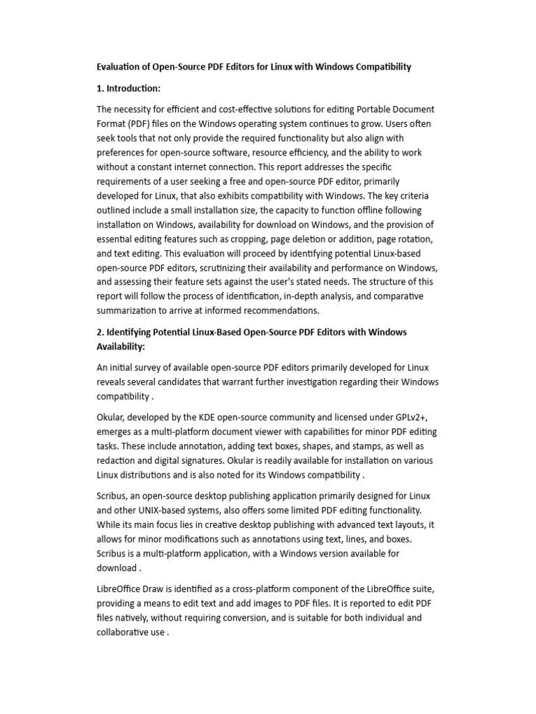 Evaluation of Open-Source PDF | PDF | Software Engineering | Free Software