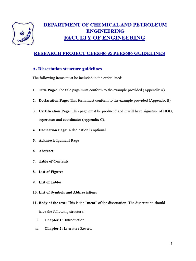 Dissertation Guidelines for CPET 2026 | PDF | Thesis | Publishing