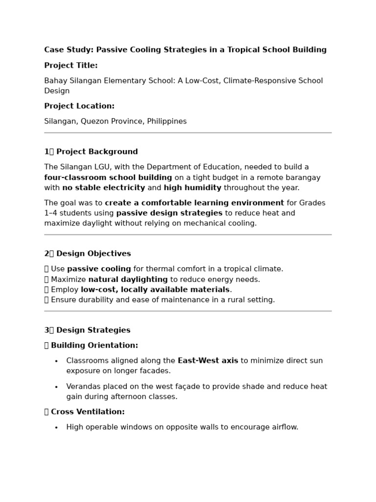Passive Cooling in Tropical Schools | PDF | Civil Engineering ...