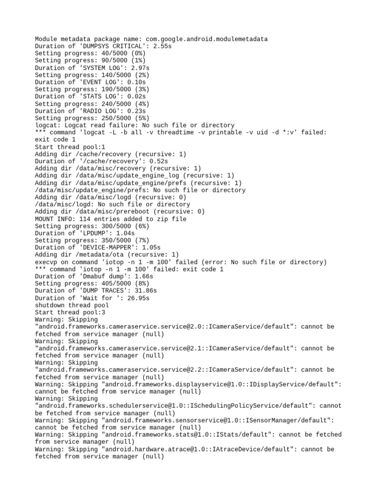 Android Module Metadata Log Analysis | PDF | Computing | Computer ...