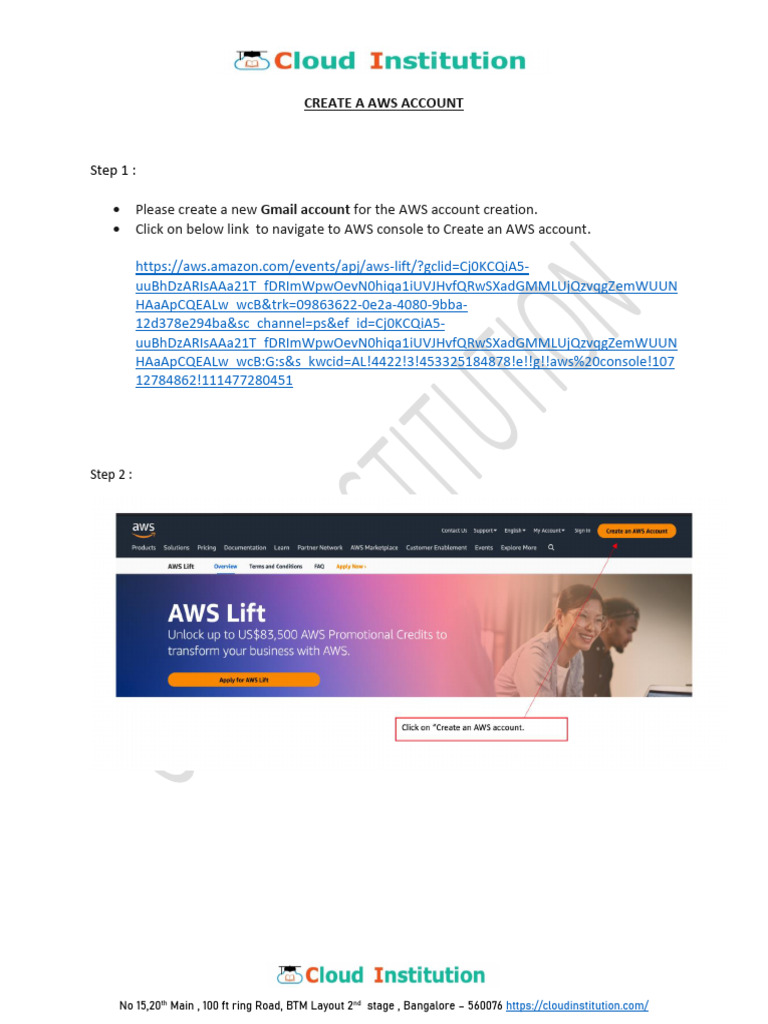 AWS Account Setup Guide for BTM | PDF