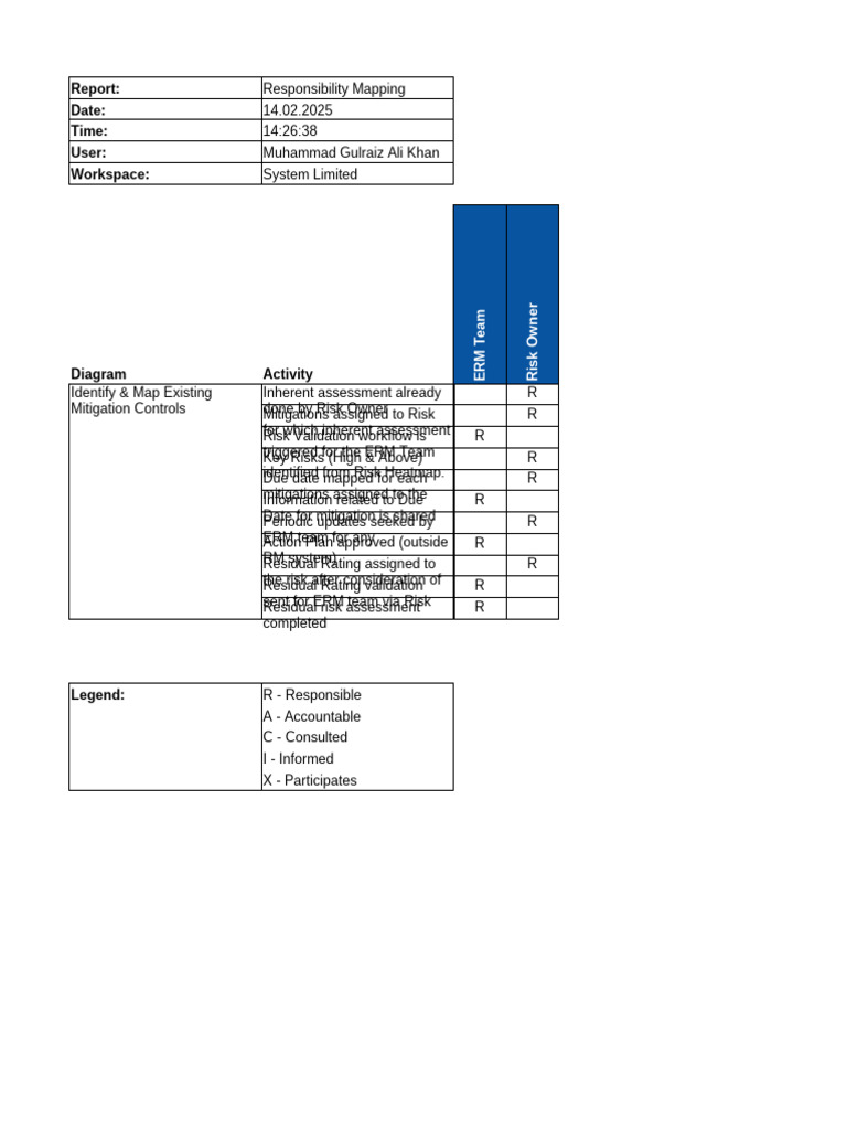 RACI Framework for Risk Management | PDF