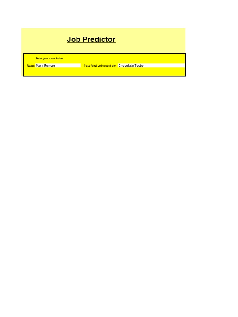Ideal Job Prediction Tool | PDF