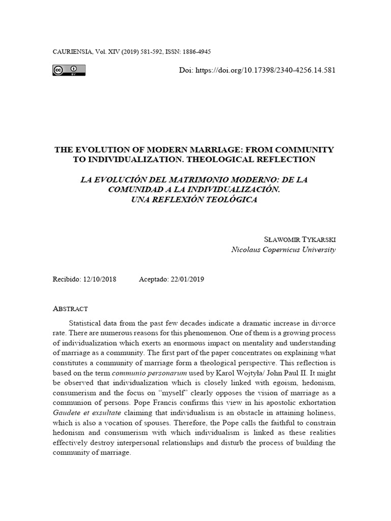 Modern Marriage: Community vs. Individualization | PDF | Narcissism ...