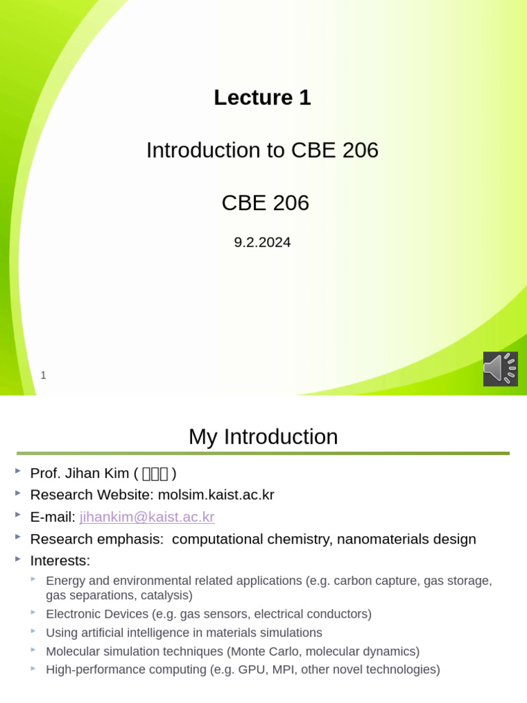 CBE 206: Computational Chemistry Course Overview | PDF | Numerical ...