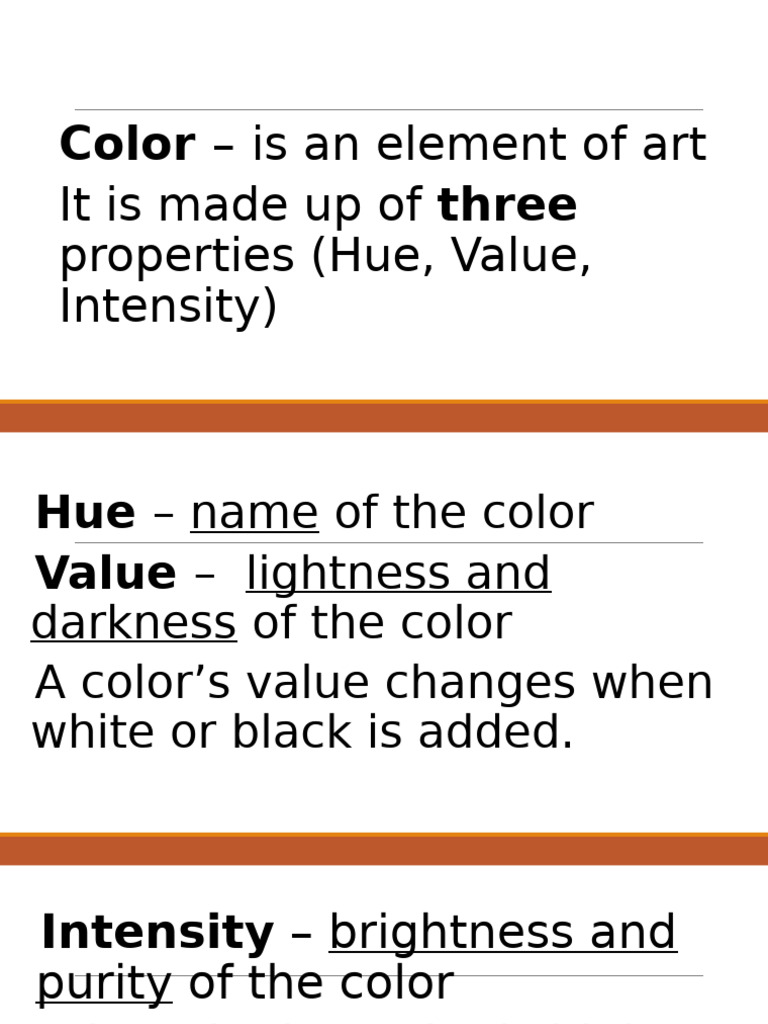 Understanding Color Properties and Categories | PDF