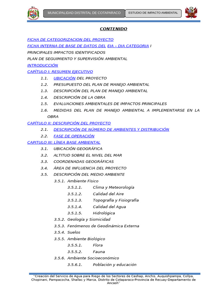 3.4 Estudio de Impacto Ambiental | PDF | Entorno natural | Riego