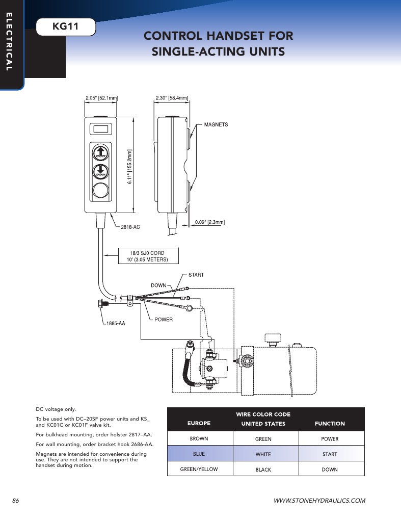 KG11A Control Handset Manual | PDF | Voltage | Electrical Equipment