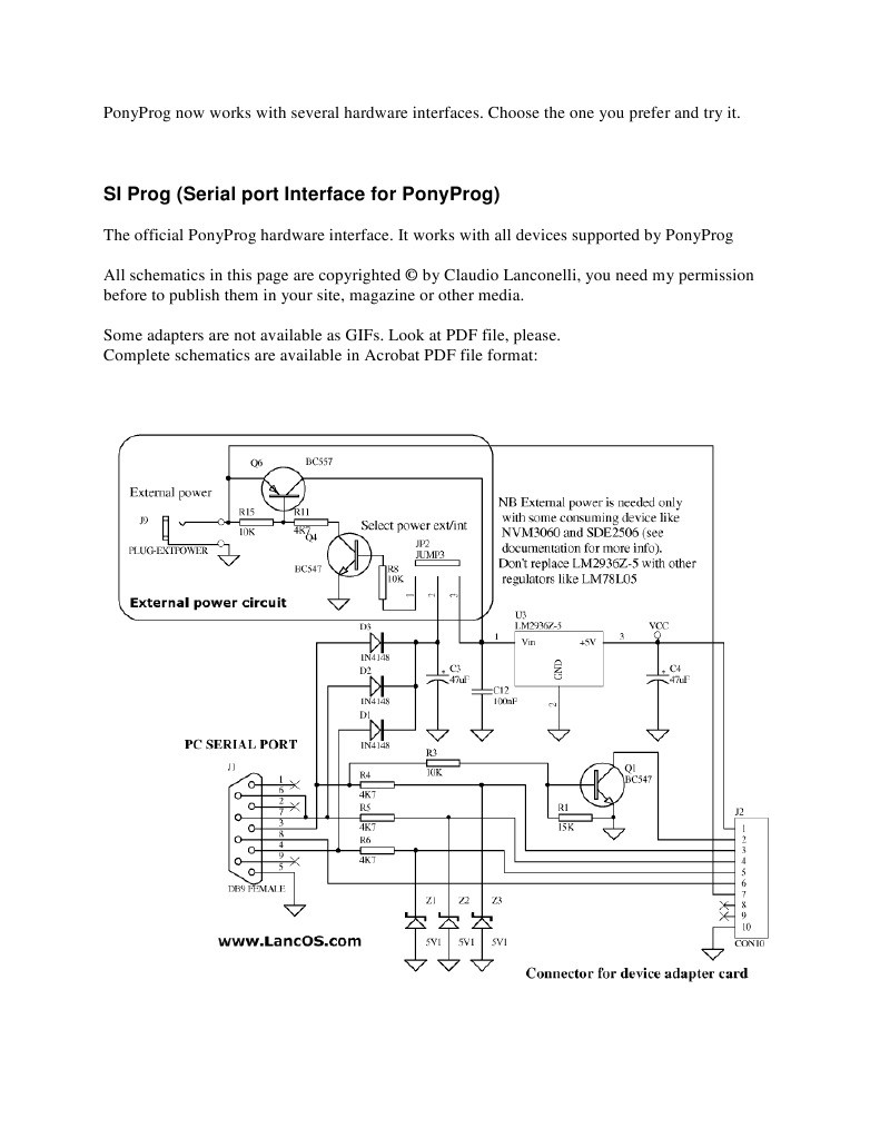 PonyProg Now Works With Several Hardware Interfaces | PDF ...