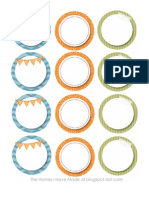 Green Orange and BlueParty Labels