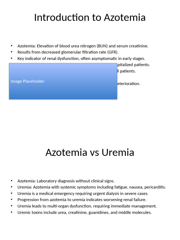 Understanding Azotemia and Uremia | PDF | Kidney | Diseases And Disorders