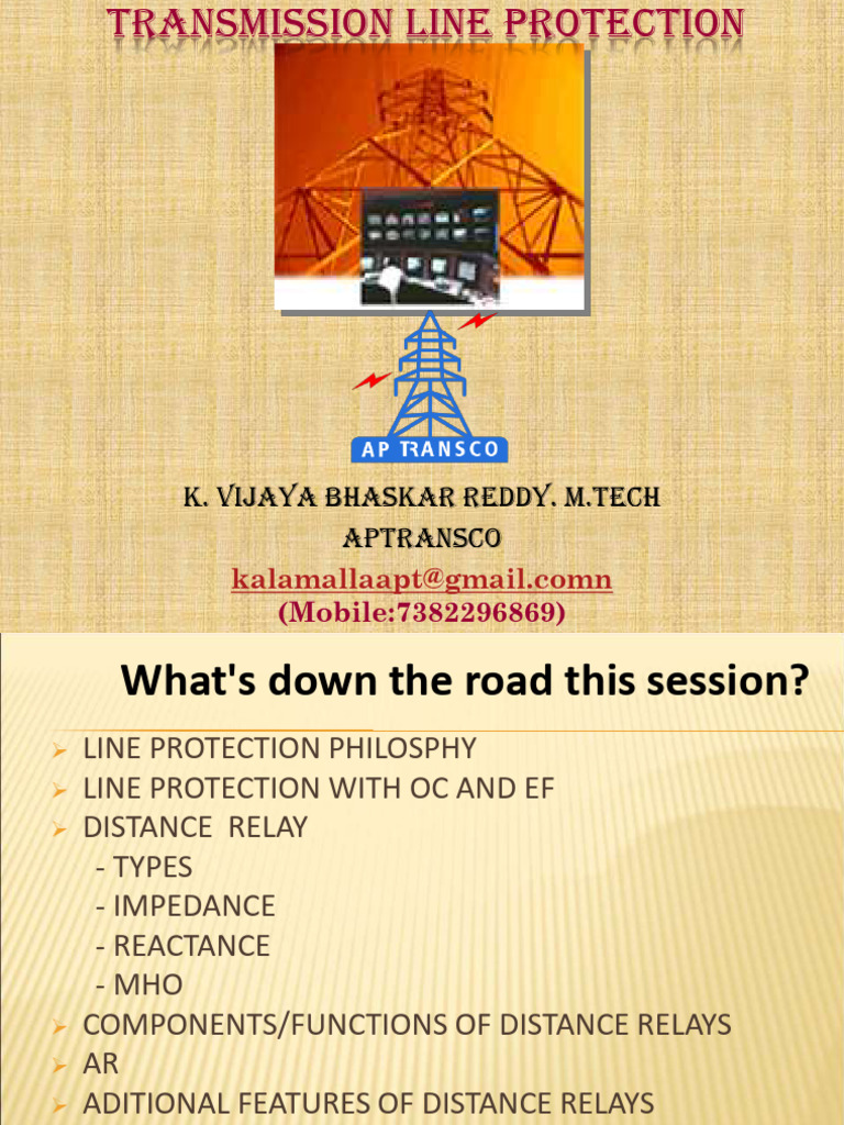 2.transmission Line Protection | PDF | Relay | Electrical Impedance