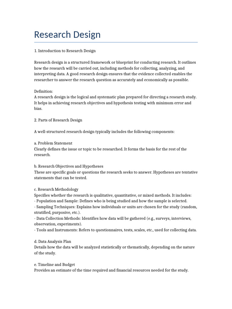 Essential Guide to Research Design | PDF | Methodology | Validity ...