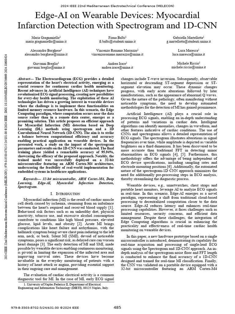 Edge-AI for Myocardial Infarction Detection | PDF | Electrocardiography ...