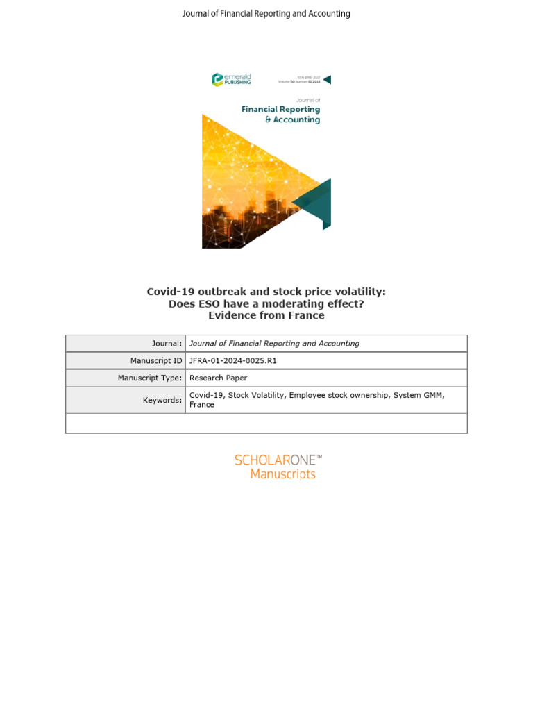 JFRA 01 2024 0025.R1 - Proof - Hi | PDF | Endogeneity (Econometrics ...