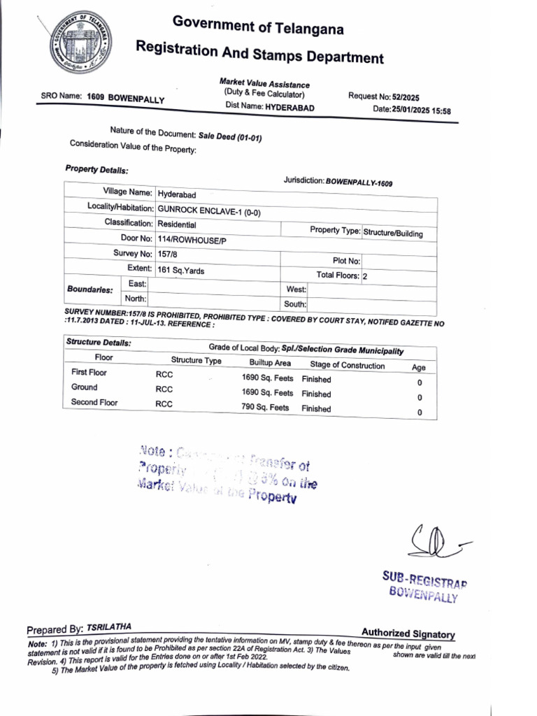 Telangana Market Value Assistance Form | PDF | Government Finances ...