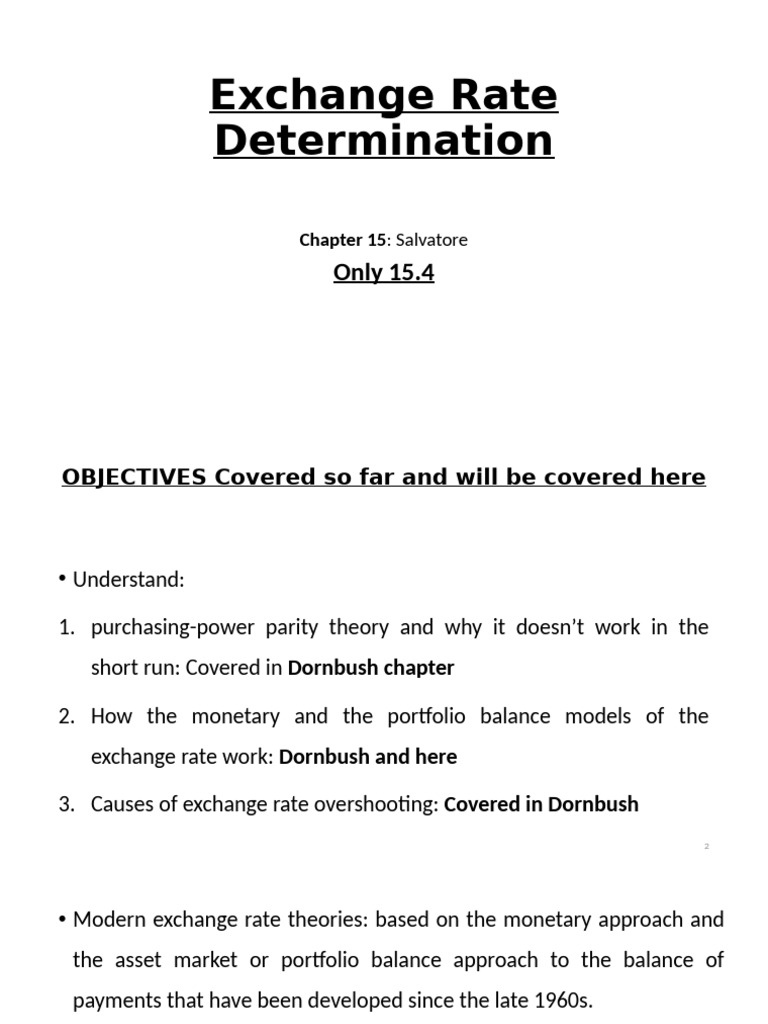 Exchange Rate Theories and Models Explained | PDF | Bonds (Finance ...