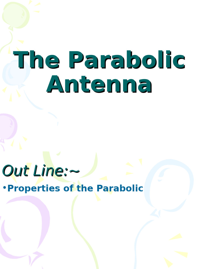 Properties and Design of Parabolic Antennas | PDF