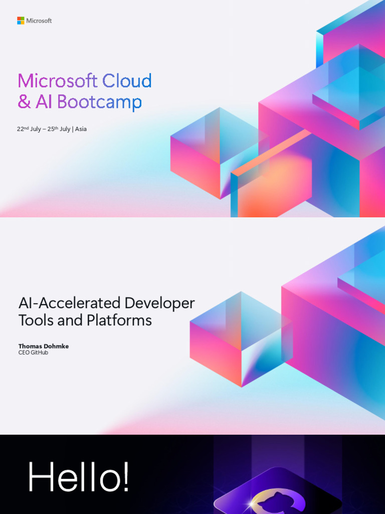 Microsoft AI Bootcamp: Developer Tools | PDF | Artificial Intelligence ...