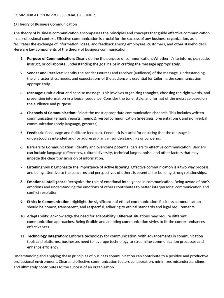 Business Communication Essentials Guide | PDF | Communication | Cross ...