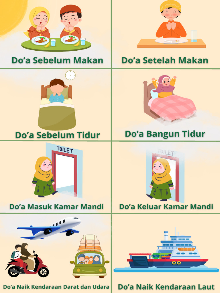 Flash Card Doa Harian Anak PDF | PDF