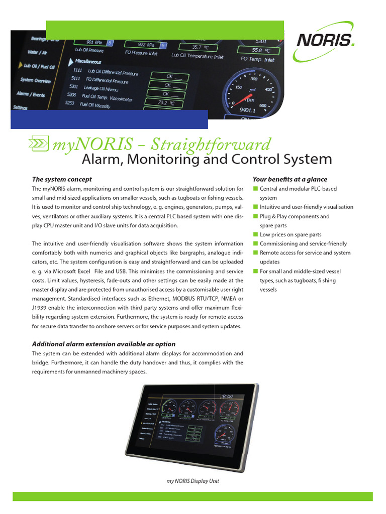 myNORIS: Alarm & Control System Overview | PDF | Computing | Computer ...