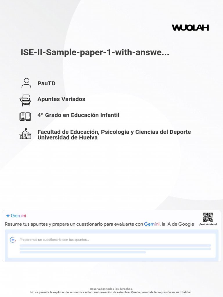 Wuolah Free ISE II Sample Paper 1 With Answers | PDF | Local Food ...