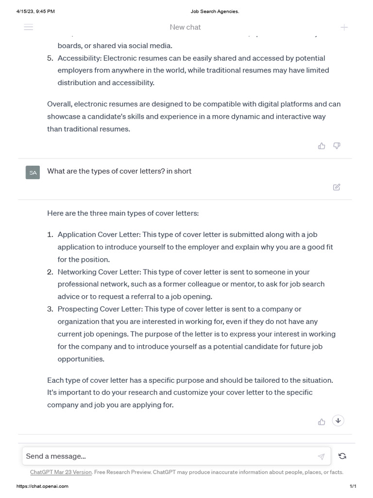 Types of Cover Letters Explained | PDF