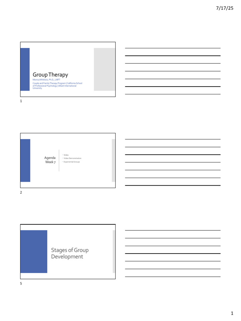 Group Therapy Stages and Leader Roles | PDF | Psychological Concepts ...