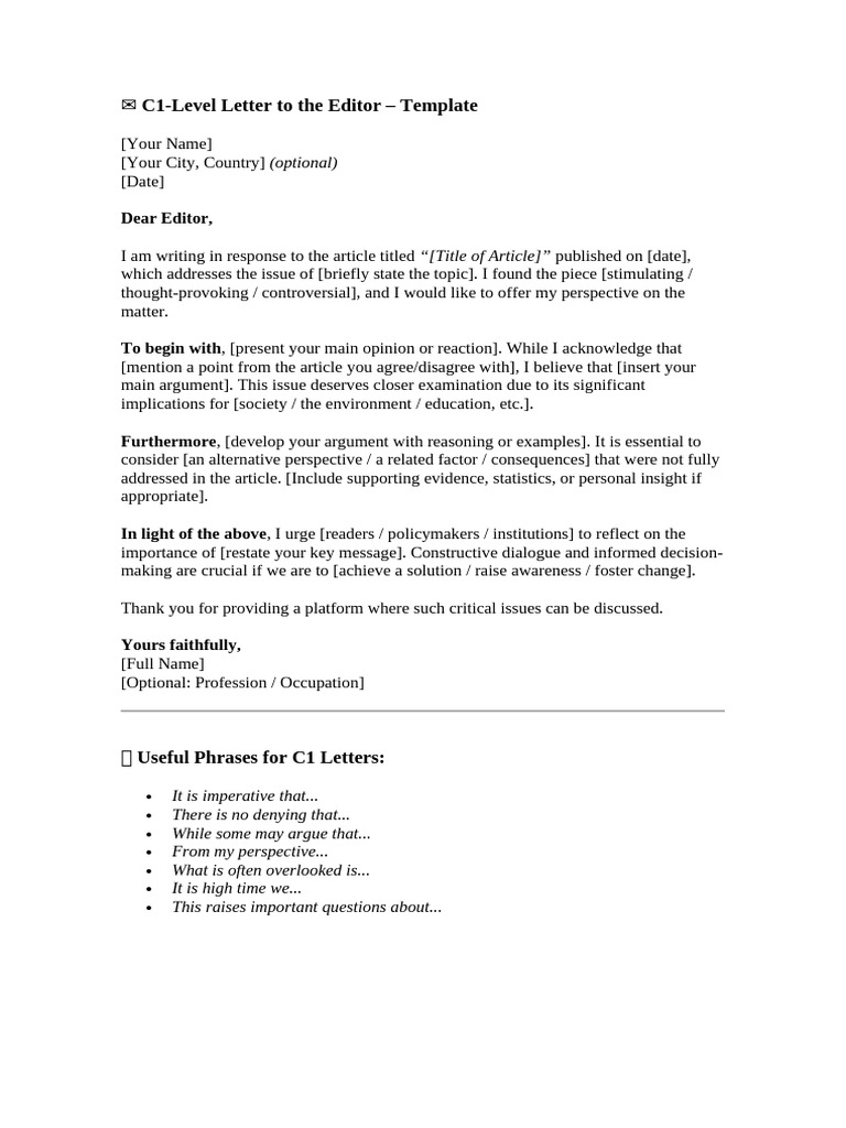 Letter Editor | PDF